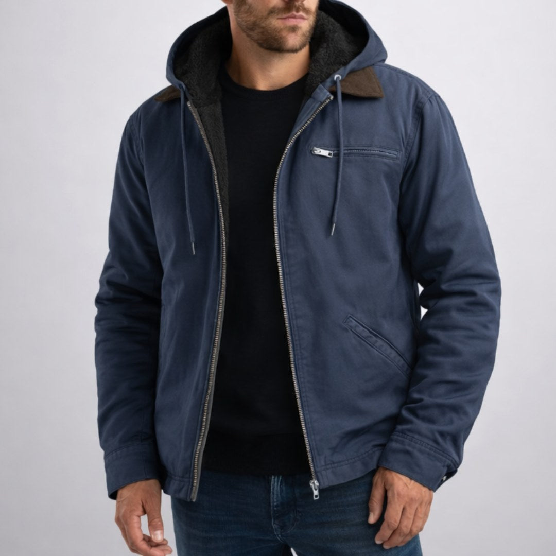 Nolan | Men's Hooded Lined Jacket, Comfortable Everyday Jacket | My Sweet Wardrobe | Green