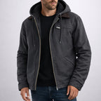 Nolan | Men's Hooded Lined Jacket, Comfortable Everyday Jacket | My Sweet Wardrobe | Grey