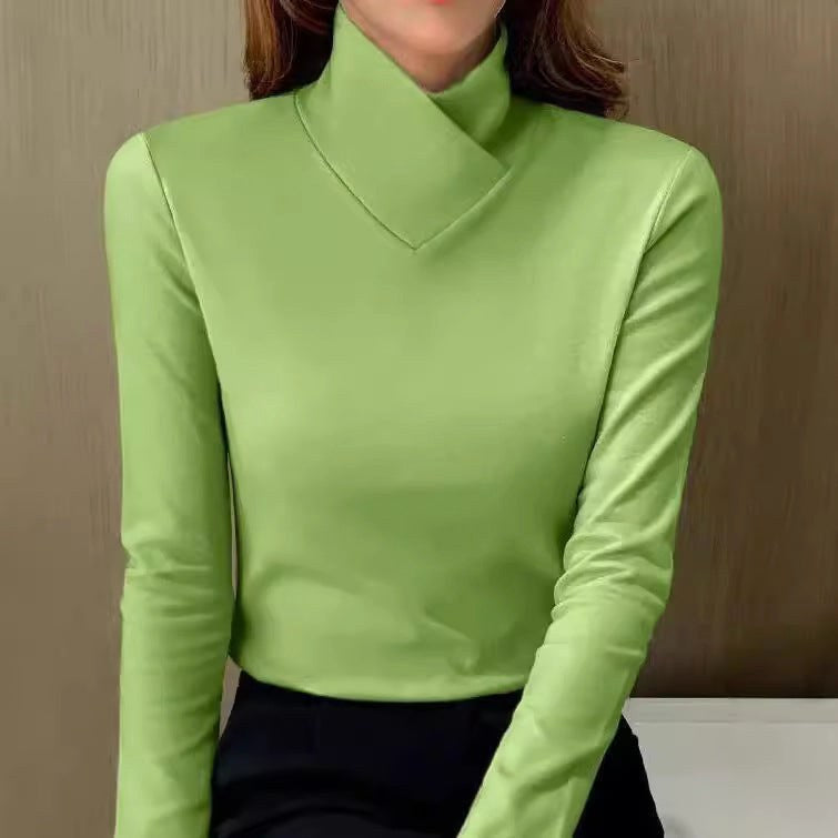 Nora | Women's Soft Turtleneck Jumper, Fitted Everyday Knitwear | My Sweet Wardrobe | Green