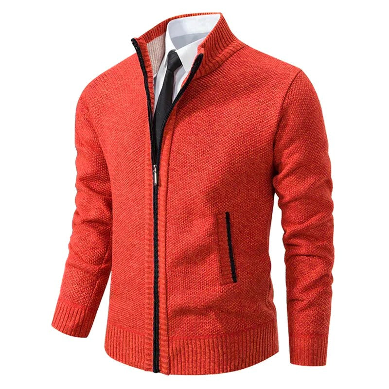 Norbert | Men's Zip-Up Cardigan, Lightweight Autumn Cardigan | My Sweet Wardrobe | Beige