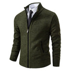 Norbert | Men's Zip-Up Cardigan, Lightweight Autumn Cardigan | My Sweet Wardrobe | Beige