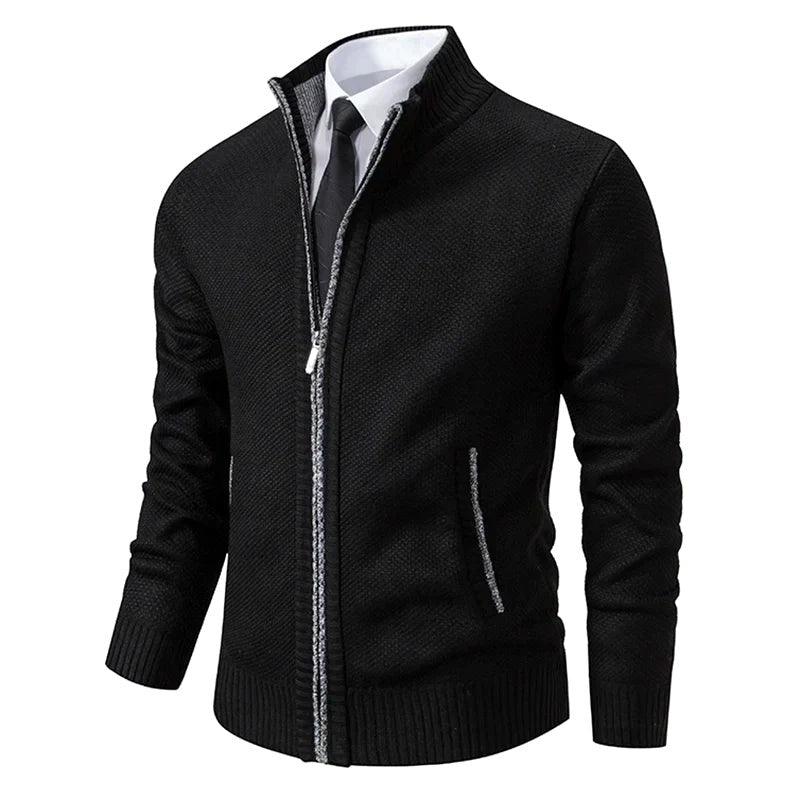 Norbert | Men's Zip-Up Cardigan, Lightweight Autumn Cardigan | My Sweet Wardrobe | Beige
