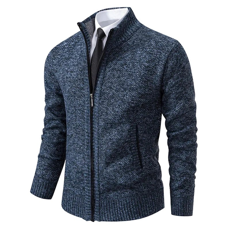 Norbert | Men's Zip-Up Cardigan, Lightweight Autumn Cardigan | My Sweet Wardrobe | Beige