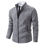 Norbert | Men's Zip-Up Cardigan, Lightweight Autumn Cardigan | My Sweet Wardrobe | Beige