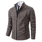Norbert | Men's Zip-Up Cardigan, Lightweight Autumn Cardigan | My Sweet Wardrobe | Red