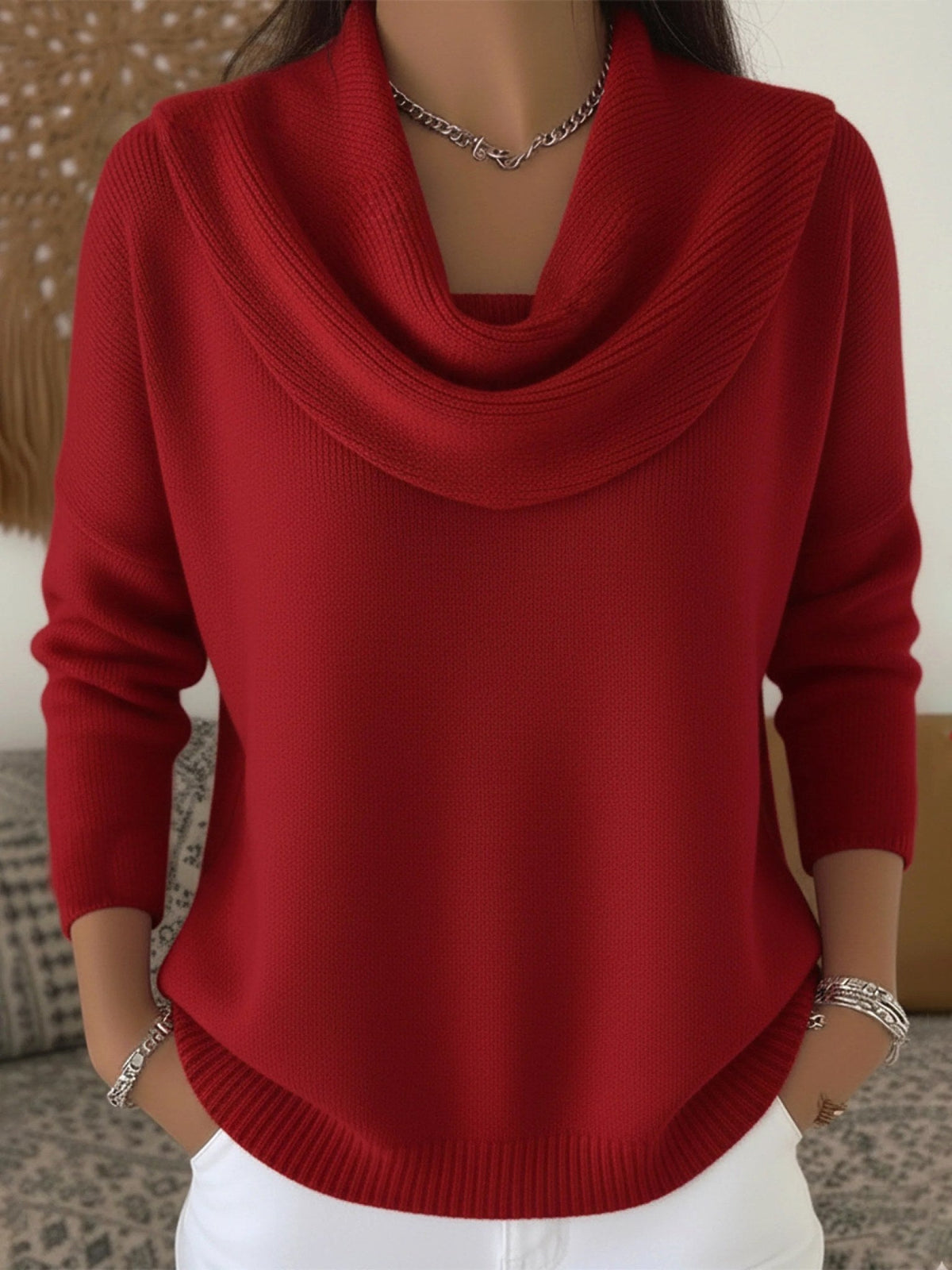 Odette | Women's Merino Wool Jumper, Cowl Neck Knit Jumper | My Sweet Wardrobe