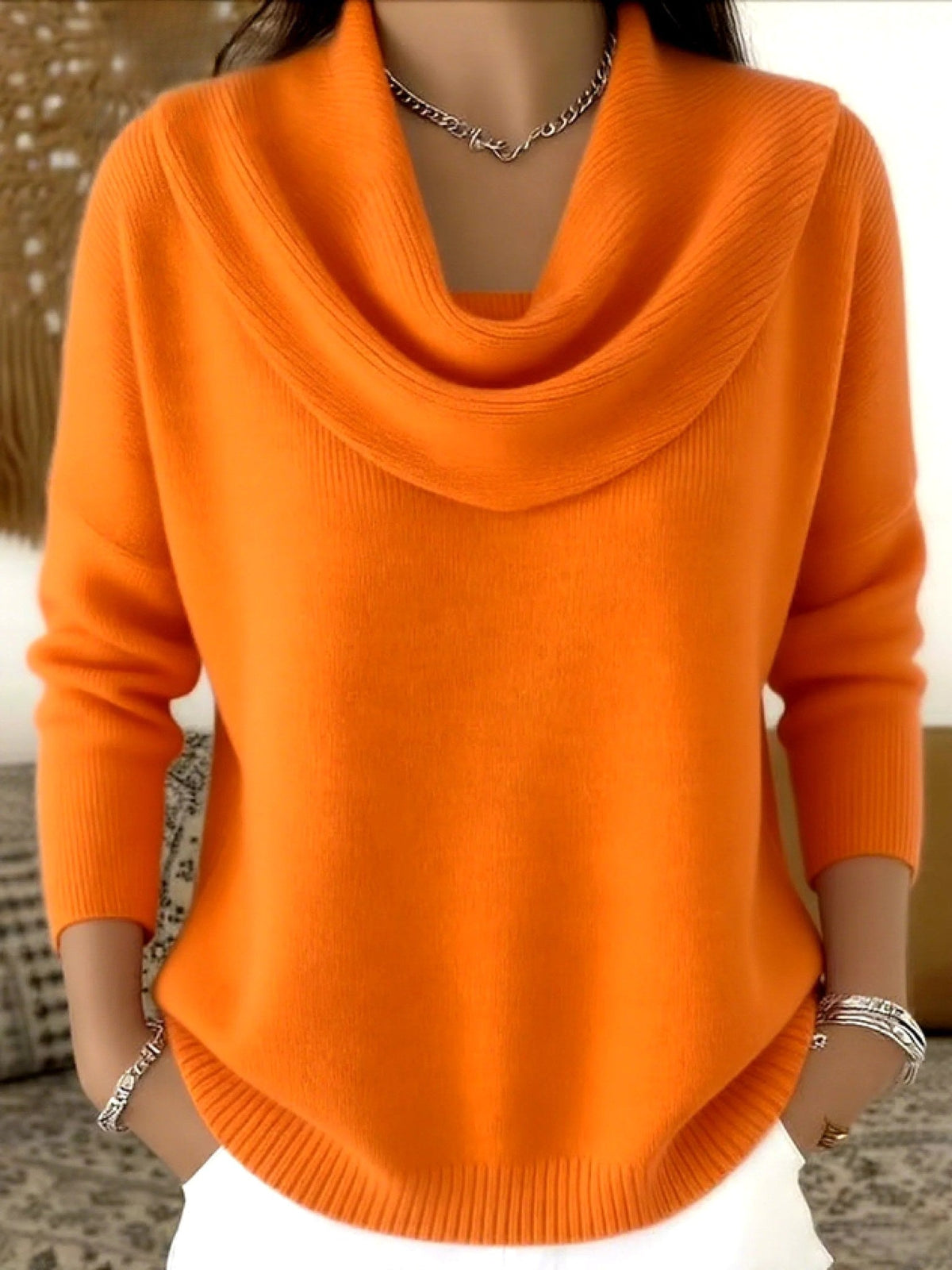 Odette | Women's Merino Wool Jumper, Cowl Neck Knit Jumper | My Sweet Wardrobe