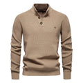 Oliver | Men's Cotton Jumper with Classic Fit, Elegant Men's Jumper | My Sweet Wardrobe | Khaki