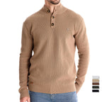 Oliver | Men's Cotton Jumper with Classic Fit, Elegant Men's Jumper | My Sweet Wardrobe | Khaki