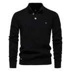Oliver | Men's Cotton Jumper with Classic Fit, Elegant Men's Jumper | My Sweet Wardrobe | Khaki