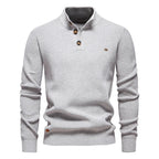 Oliver | Men's Cotton Jumper with Classic Fit, Elegant Men's Jumper | My Sweet Wardrobe | Khaki