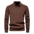 Oliver | Men's Cotton Jumper with Classic Fit, Elegant Men's Jumper | My Sweet Wardrobe | Khaki