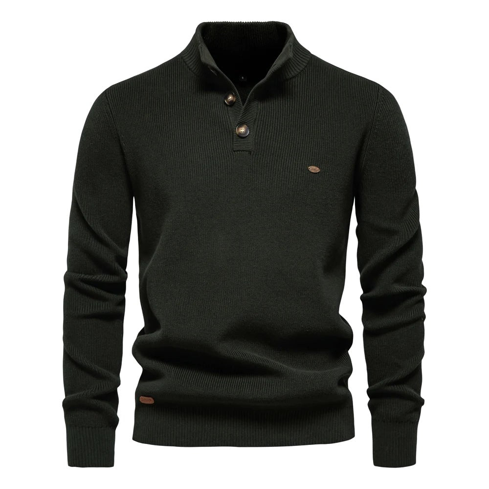 Oliver | Men's Cotton Jumper with Classic Fit, Elegant Men's Jumper | My Sweet Wardrobe | Light Grey