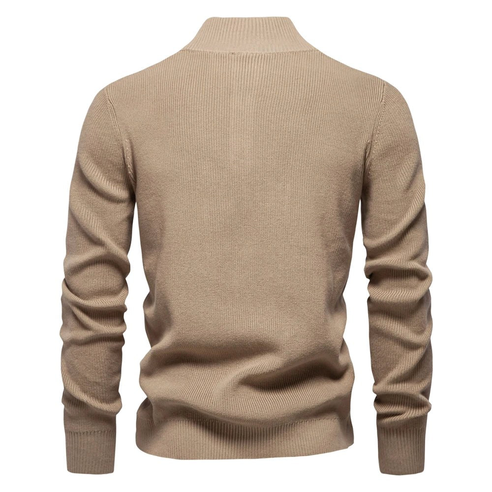 Oliver | Men's Cotton Jumper with Classic Fit, Elegant Men's Jumper | My Sweet Wardrobe | Light Grey