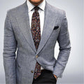 Oscar | Men's Tailored Blazer with Textured Finish, Smart Jacket | My Sweet Wardrobe | Blue