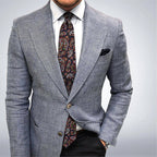 Oscar | Men's Tailored Blazer with Textured Finish, Smart Jacket | My Sweet Wardrobe | Blue