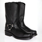 Oswin | Men's Mid-Calf Cowboy Boots, Harness Style Western Boots | My Sweet Wardrobe