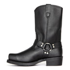 Oswin | Men's Mid-Calf Cowboy Boots, Harness Style Western Boots | My Sweet Wardrobe