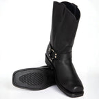 Oswin | Men's Mid-Calf Cowboy Boots, Harness Style Western Boots | My Sweet Wardrobe
