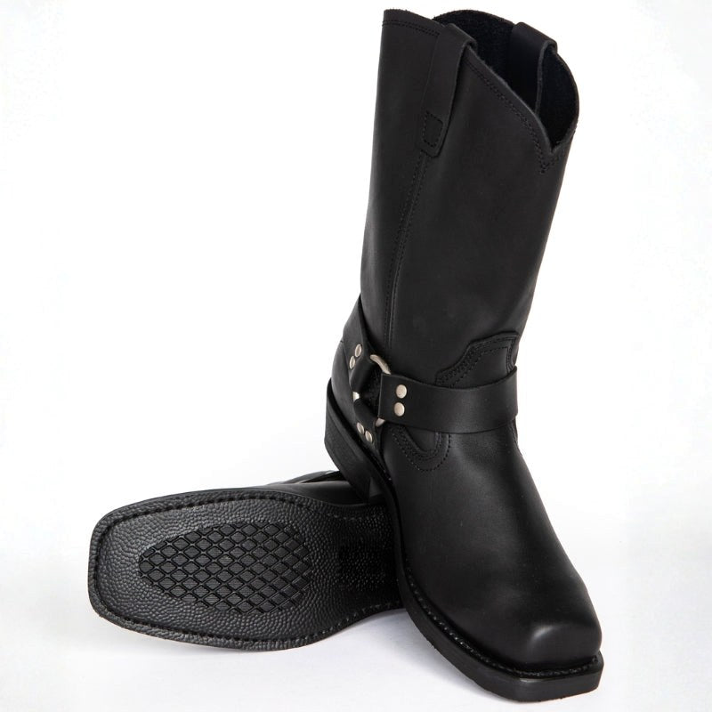 Oswin | Men's Mid-Calf Cowboy Boots, Harness Style Western Boots | My Sweet Wardrobe