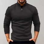 Otto | Men's Jumper with Zip, Versatile Knit Jumper | My Sweet Wardrobe | Black