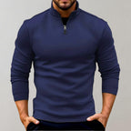 Otto | Men's Jumper with Zip, Versatile Knit Jumper | My Sweet Wardrobe | Black