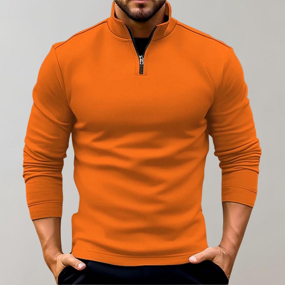Otto | Men's Jumper with Zip, Versatile Knit Jumper | My Sweet Wardrobe | Black