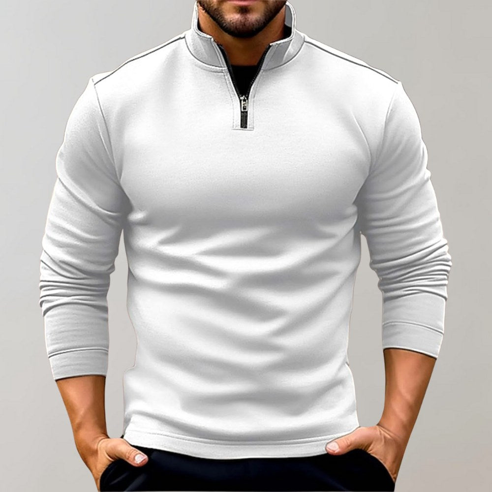 Otto | Men's Jumper with Zip, Versatile Knit Jumper | My Sweet Wardrobe | Black