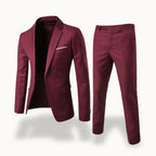 Owen | Men's Formal Two-Piece Suit, Slim-Fit Blazer Suit | Dressific | Red