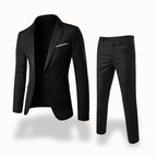 Owen | Men's Formal Two-Piece Suit, Slim-Fit Blazer Suit | Dressific | Black