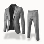 Owen | Men's Formal Two-Piece Suit, Slim-Fit Blazer Suit | Dressific | Grey