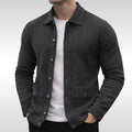 Owen | Men's Knit Cardigan, Finely Textured Layer Cardigan | My Sweet Wardrobe | Grey