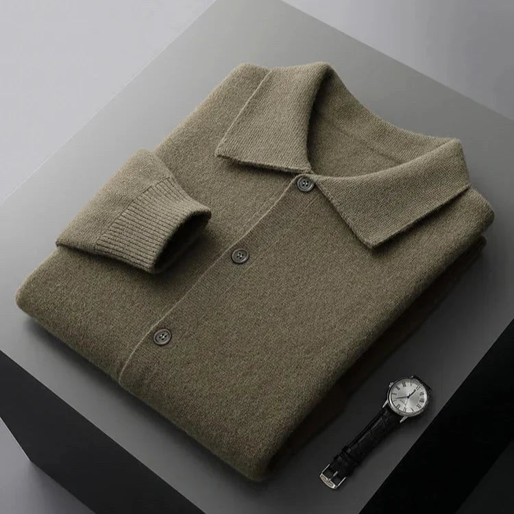 Owen | Men's Knit Cardigan, Finely Textured Layer Cardigan | My Sweet Wardrobe