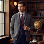 Parker | Men's Cashmere Cardigan, Relaxed Fit Knit Jumper | Dressific