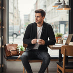 Parker | Men's Cashmere Cardigan, Relaxed Fit Knit Jumper | Dressific