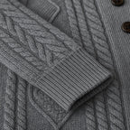 Parker | Men's Cashmere Cardigan, Relaxed Fit Knit Jumper | Dressific | Black