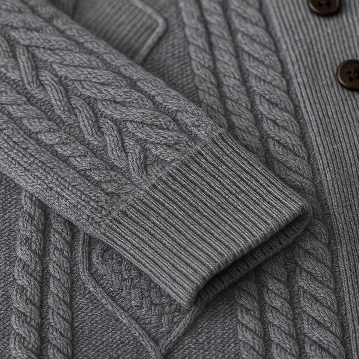 Parker | Men's Cashmere Cardigan, Relaxed Fit Knit Jumper | Dressific | Black