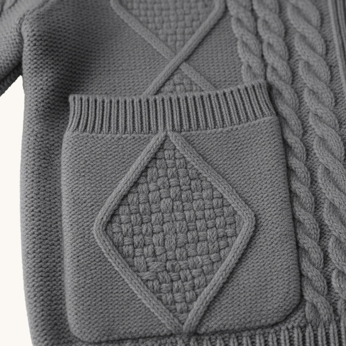 Parker | Men's Cashmere Cardigan, Relaxed Fit Knit Jumper | Dressific | Dark Grey