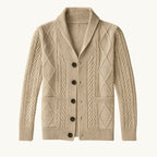 Parker | Men's Cashmere Cardigan, Relaxed Fit Knit Jumper | Dressific