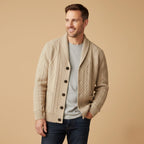 Parker | Men's Cashmere Cardigan, Relaxed Fit Knit Jumper | Dressific