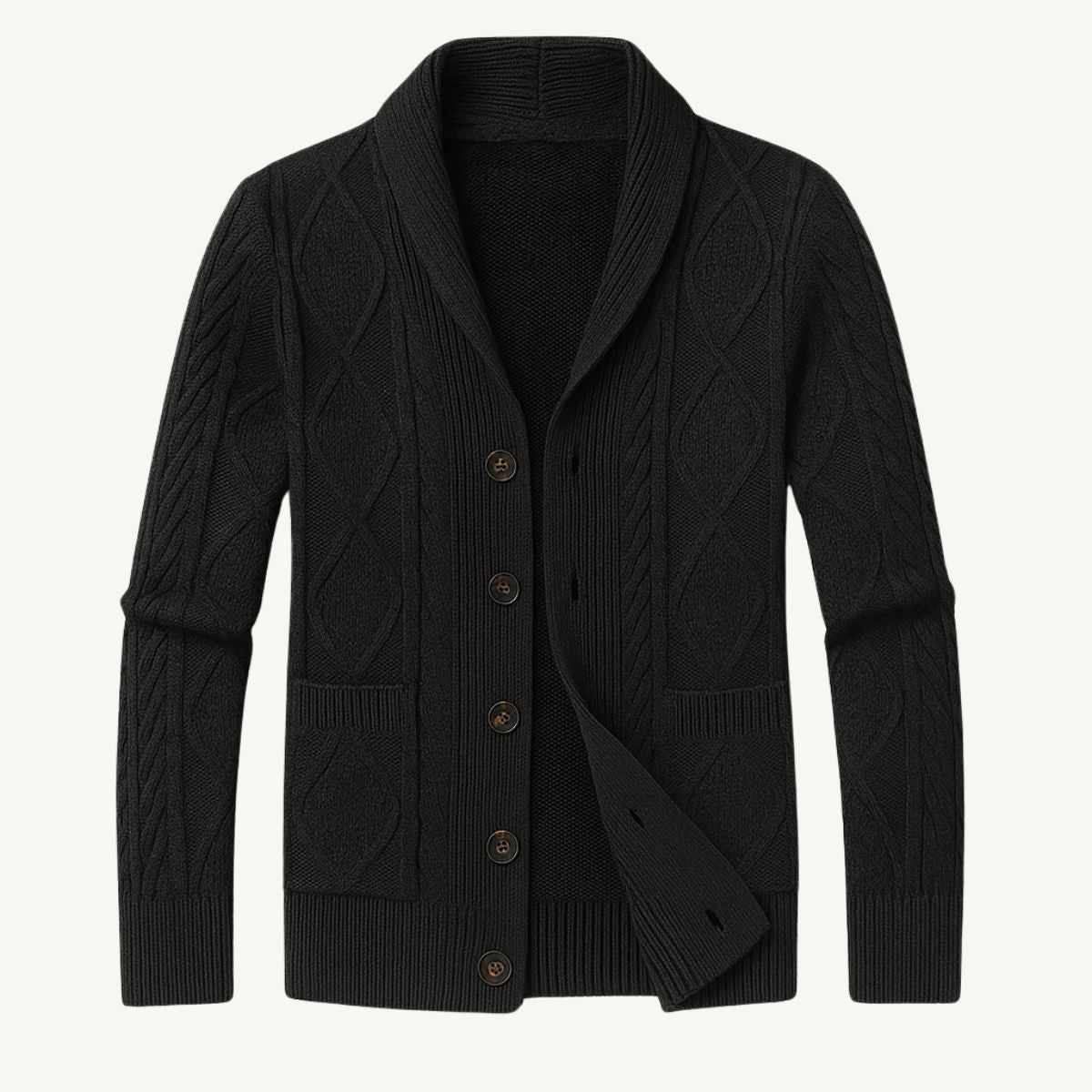 Parker | Men's Cashmere Cardigan, Relaxed Fit Knit Jumper | Dressific