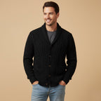 Parker | Men's Cashmere Cardigan, Relaxed Fit Knit Jumper | Dressific