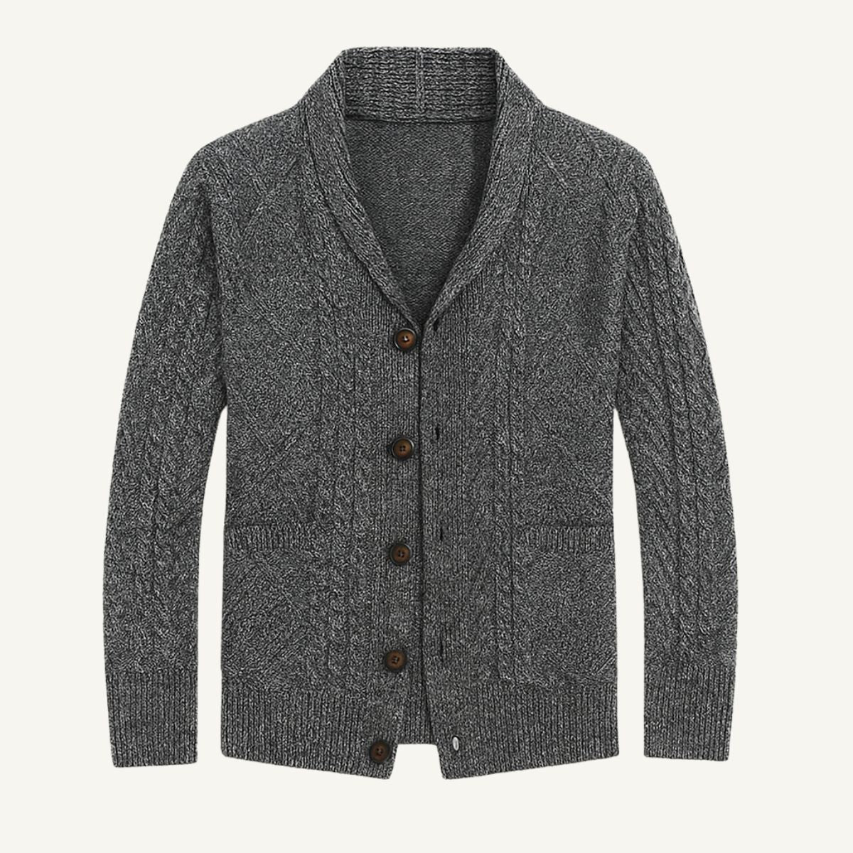 Parker | Men's Cashmere Cardigan, Relaxed Fit Knit Jumper | Dressific