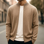 Parker | Men's Full-Zip Knit Cardigan, Comfortable Everyday Cardigan | My Sweet Wardrobe | Light Blue