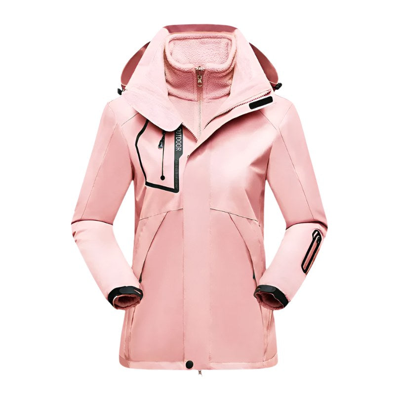 Patricia | Women's Waterproof Softshell Jacket, Wind-Resistant Performance Coat | My Sweet Wardrobe | White