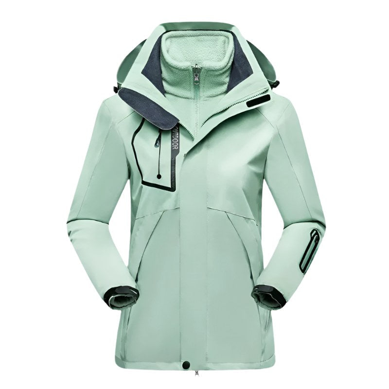 Patricia | Women's Waterproof Softshell Jacket, Wind-Resistant Performance Coat | My Sweet Wardrobe | Purple