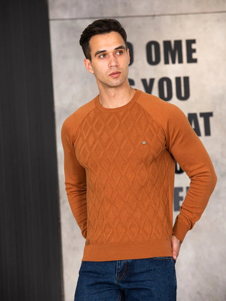 Patrick | Classic Men's Cotton Jumper, Elegant Casual Jumper | My Sweet Wardrobe | Black