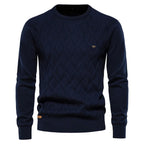 Patrick | Classic Men's Cotton Jumper, Elegant Casual Jumper | My Sweet Wardrobe | Brown