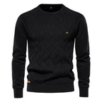 Patrick | Classic Men's Cotton Jumper, Elegant Casual Jumper | My Sweet Wardrobe | Khaki