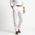 Patrick | Men's Linen-Cotton Blend Trousers with a Comfortable Fit; Breathable Summer Trousers | My Sweet Wardrobe